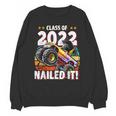 Class Of 2022 Monster Truck Graduation Cap Retro Sunset Boy Unisex Sweatshirt