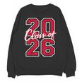 Class Of 2026 Graduation Red With Varsity Letters Unisex Sweatshirt