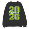 Class Of 2026 Graduation Varsity Lime Green Letters Unisex Sweatshirt