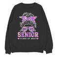 Class Of 2027 Senior Coquette Bow Messy Hair 26 Graduation Unisex Sweatshirt