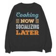Cooking Now Minimal Socializing Introvert Vintage Unisex Sweatshirt Cooking Now Minimal Socializing Introvert Vintage Unisex Sweatshirt