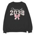 Coquette Bow Preppy Class Of 2038 Girly Girl 2038 Graduation Unisex Sweatshirt