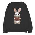 Cute Bookworm Bunny Reading For Kids And Teachers Unisex Sweatshirt