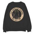 Cute Introvert Cat Service Human Do Not Pet Cat Joke Unisex Sweatshirt