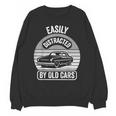 Easily Distracted By Old Cars Graphic Nostalgia Unisex Sweatshirt