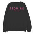 Esquire Est 2025 Women Lawyer Attorney Law School Graduation Unisex Sweatshirt
