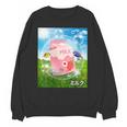 Frutiger Aero Aesthetic Tech Kawaii Strawberry Milk Fishes Unisex Sweatshirt