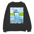 Frutiger Aero Aesthetic Tech Water Fishes Monitor Screen Unisex Sweatshirt Frutiger Aero Aesthetic Tech Water Fishes Monitor Screen Unisex Sweatshirt