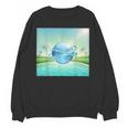 Frutiger Aero Y2k Aesthetic Palm Trees Cyber Beach World Unisex Sweatshirt