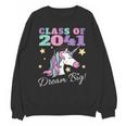 Girls Class Of 2041 Magical Unicorn Graduation Cap Unisex Sweatshirt