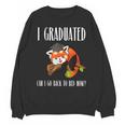 I Graduated Can I Go Back To Bed Sleepy Red Panda Graduation Unisex Sweatshirt