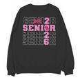 Graduation Class Of 2026 Senior 2026 Pink Bow Coquette Unisex Sweatshirt
