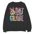 Graduation Peace Sign Out Eighth Grade Tie Dye Hippie Unisex Sweatshirt