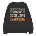 Guitar Playing Now Minimal Socializing Introvert Vintage Unisex Sweatshirt Guitar Playing Now Minimal Socializing Introvert Vintage Unisex Sweatshirt