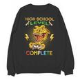 High School Level Complete Gamer Graduation Dinosaur 2021 Unisex Sweatshirt
