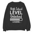 High School Level Unlocked Gamer Graduation Apparel Unisex Sweatshirt