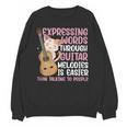 Introvert Guitarist Expressing Words Through Guitar Melody Unisex Sweatshirt