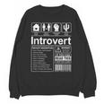 Introvert Label Antisocial Loner Socially Awkward Unisex Sweatshirt Introvert Label Antisocial Loner Socially Awkward Unisex Sweatshirt
