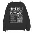 Introvert Label Antisocial Loner Socially Awkward Unisex Sweatshirt Introvert Label Antisocial Loner Socially Awkward Unisex Sweatshirt