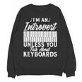 Im An Introvert Unless You Talk About Keyboards Player Unisex Sweatshirt