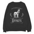 Introvert But Willing To Discuss Donkeys Vintage Retro Unisex Sweatshirt
