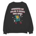 Introverted But Willing To Discuss Video Games Introvert Unisex Sweatshirt Introverted But Willing To Discuss Video Games Introvert Unisex Sweatshirt
