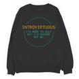 Introvirtuous Retro Pixel Funny Introvert Quote Unisex Sweatshirt