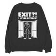 Irony Sarcasm Introvert Dry Humor Comic Cartoon Geek Nerd Unisex Sweatshirt