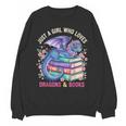Just a Girl Who Loves Dragons And Books Dragon Reading Unisex Sweatshirt