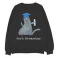 Just Graduated Cat With Graduation Cap And Diploma For Men Women Girls Kids Unisex Sweatshirt