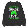 Kids 1st Grade Level Unlocked Back To School Gamer Graduation Unisex Sweatshirt