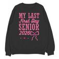 My Last First Day Senior 2026 Coquette Pink Bow Graduation Unisex Sweatshirt