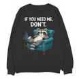 Lazy Raccoon Sarcastic Introvert Humor Japanese Animal Unisex Sweatshirt