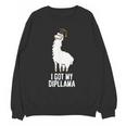 LLama Graduation I Got My Dipllama Cute Llama Unisex Sweatshirt