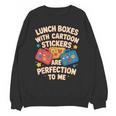 Lunch Boxes With Stickers Lunch Box Nostalgia Retro Unisex Sweatshirt