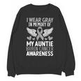 In Memory Of My Aunt Glioblastoma Gray Ribbon Brain Cancer Unisex Sweatshirt In Memory Of My Aunt Glioblastoma Gray Ribbon Brain Cancer Unisex Sweatshirt