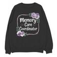 Memory Care Coordinator Purple Floral Pansies Unisex Sweatshirt