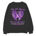 In Memory Of My Sister Overdose Awareness Angel Wing Unisex Sweatshirt