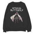 Mothman Shirt Antisocial Butterfly Introvert Cryptid Unisex Sweatshirt