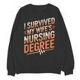 Nurse Graduation I Survived My Wife'S Nursing Degree Nurse Unisex Sweatshirt