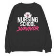 Nursing School Survivor Shirt Graduation Party Tee Unisex Sweatshirt