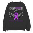 Pancreatic Cancer I Wear Purple In Memory Of My Dad Unisex Sweatshirt