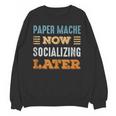 Paper Mache Now Minimal Socializing Introvert Vintage Unisex Sweatshirt Paper Mache Now Minimal Socializing Introvert Vintage Unisex Sweatshirt