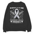 Parkinson's Disease Awareness Memory Of My Mom Ribbon Wings Unisex Sweatshirt
