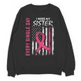 Pink In Memory Of Sister Breast Cancer Awareness Flag Unisex Sweatshirt Pink In Memory Of Sister Breast Cancer Awareness Flag Unisex Sweatshirt