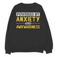 Powered By Anxiety And Awkwardness Social Anxiety Introverts Unisex Sweatshirt