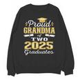 Proud Grandma Of Two 2025 Graduates Graduation Family Unisex Sweatshirt