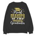 Proud Grandpa Of Two 2025 Graduates Graduation Family Unisex Sweatshirt