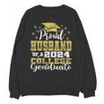 Proud Husband Of 2024 College Graduate Family 24 Graduation Unisex Sweatshirt