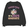 Proud Mom Of a 2024 Graduate Floral Flower Family Graduation Unisex Sweatshirt